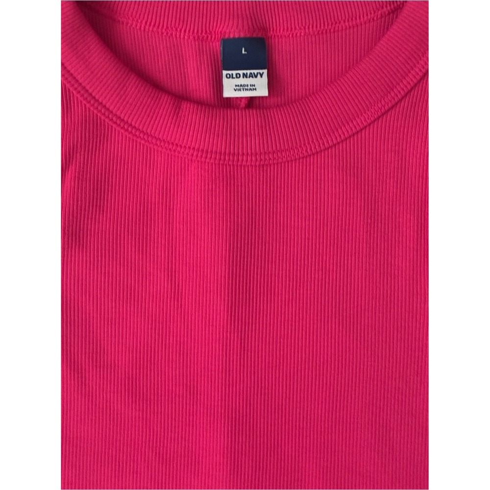 Old Navy Pink Rib-Knit High Neck Racerback Midi - Size Large - Picture 2 of 6